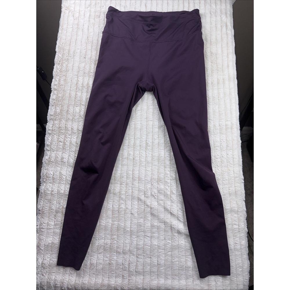 Athleta Women's Small Accelerate 7/8 Tight Maroon Zip Pocket Gym Run Yoga‎
